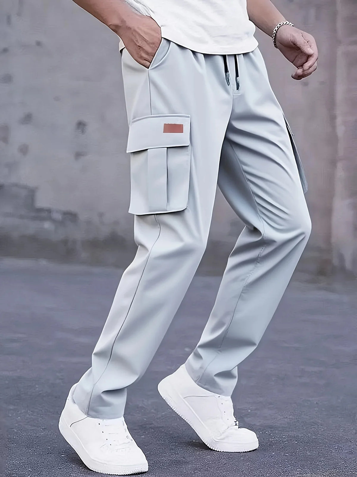 Men's casual work pants, sporty jogger pants, hiking pants, multi-pocket tactical pants, and leisure pants