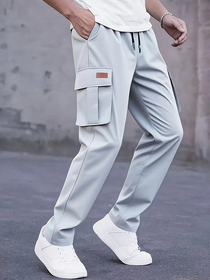 Men's casual work pants, sporty jogger pants, hiking pants, multi-pocket tactical pants, and leisure pants