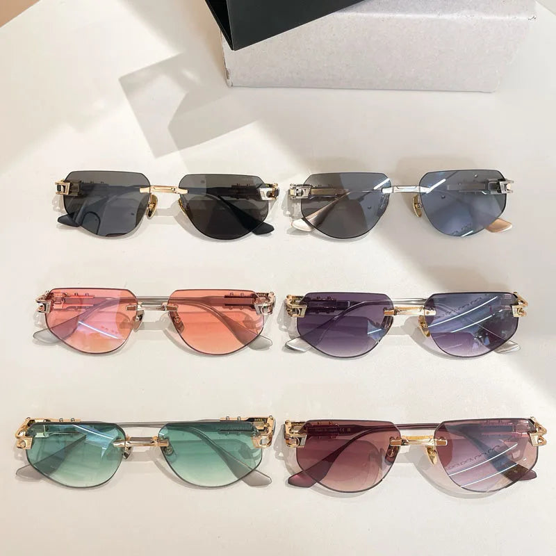 Rimless 164 Grand-imperyn Luxury Sunglasses Irregular Square Alloy High Quality Gradient Classicla Boundless UV400 Outdoor Gafas