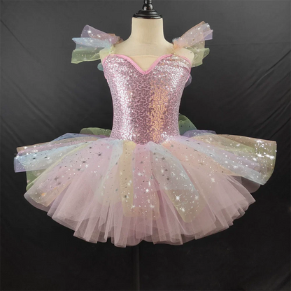 Fashion Ballet Skirt Girls Clothes Children's Dance Costume Summer Performance Princess Dress Baby Tutu Ballet Leotard Vestido