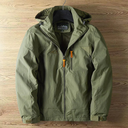 Men's Spring and Autumn Thin Section Punching Jacket Outdoor Jackets Men With Hat Clambing Streetwear Fashion
