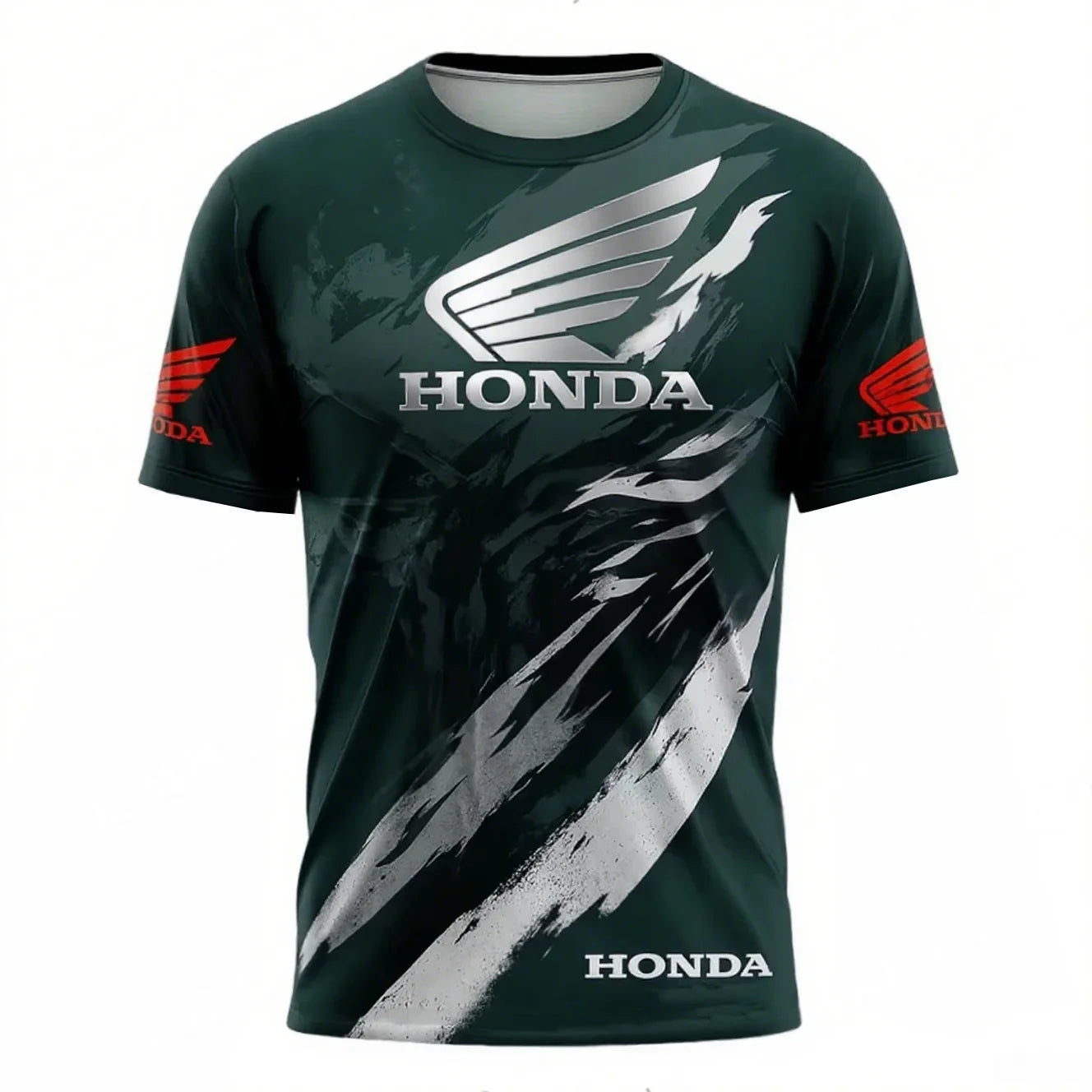 Men Summer Honda Quick Dry and Breathable Racing T-shirt Motorcycle Biker Jersey Sportswear Short Sleeve Lightweight Outdoor