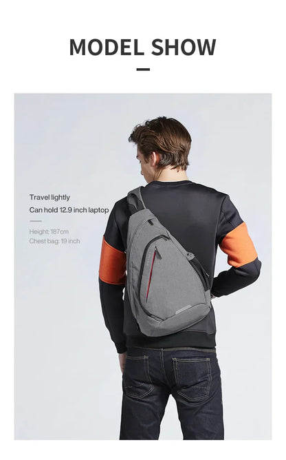 Men One Shoulder Backpack Women Sling Bag Crossbody USB Boys Cycling Sports Travel Versatile Fashion Student School