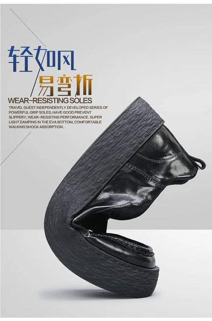 Height-increasing Business Casual Loafers for Men 2026 Spring New Black Designer Shoes Male Fashion Genuine Leather Shoe Man