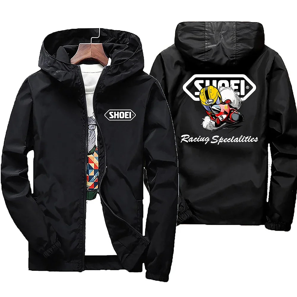 2026 New high-quality men's windproof jacket, large waterproof jacket with mountain and bicycle hood, for spring and autumn