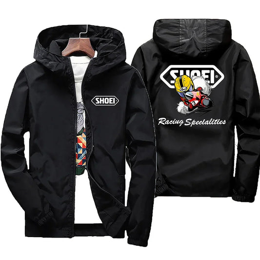 2026 New high-quality men's windproof jacket, large waterproof jacket with mountain and bicycle hood, for spring and autumn