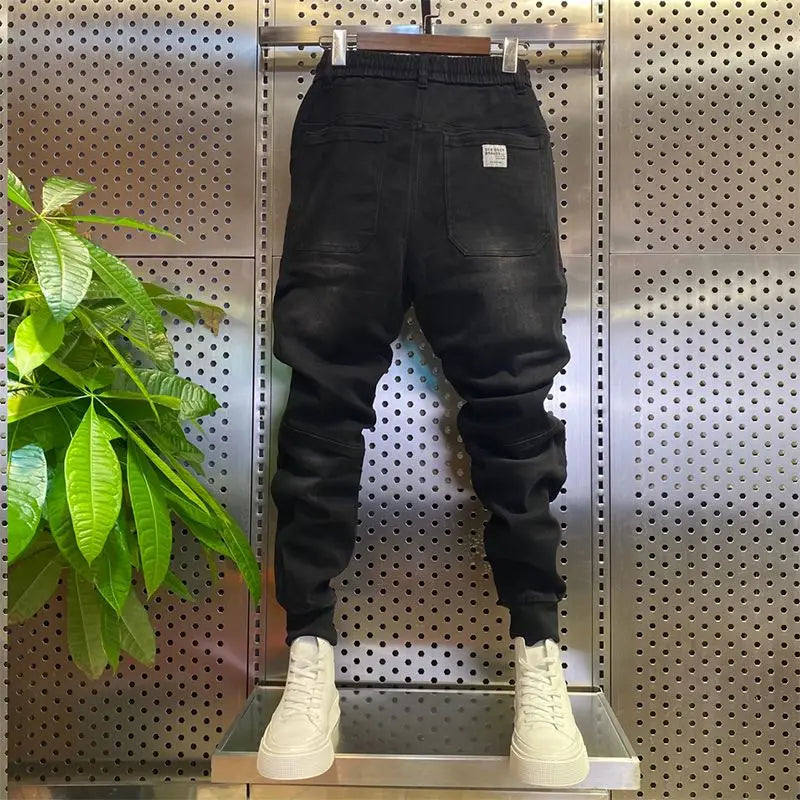 High Quality Fashion Comfortable Luxury Designer New Baggy Luxury Korean Style Loose Jeans for Men Ideal for Spring and Autumn