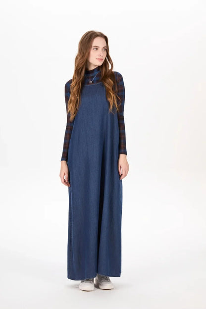 AS AW25 Denim set loose Shirt + slip dress Aline adjustable dress