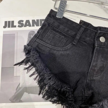 Denim Shorts Women High Street Hotsweet Casual Low Waist Raw Edges Holes A-line Korean Style Y2k Spicy Girls Summer Shorts