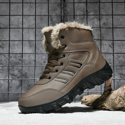 2024 New Winter men boots  Slippers Warm Men Shoes Waterproof Non-Slip Plush Sneakers Male  leather Boots Plus size  48