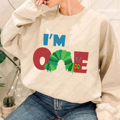 The Very Hungry Caterpillar Sweatshirt Cute Fnny Hungry Caterpillar Bookish Pullovers Man Women Retro Trend Cool Street Hoodies