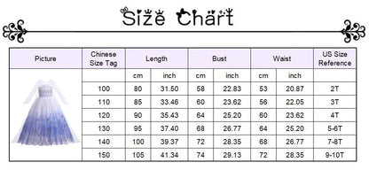 2026 Kids Princess Costume Girls Elsa Anna Dress Carnival Cosplay Snow White Aurora Moana Rapunzel Mermaid Belle Party Outfits