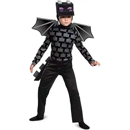Game Craft My 3D Jumpsuit World Cosplay Costumes Halloween Boys Dragon Mine Outfit Bodysuit Carnival Party Stage Performance