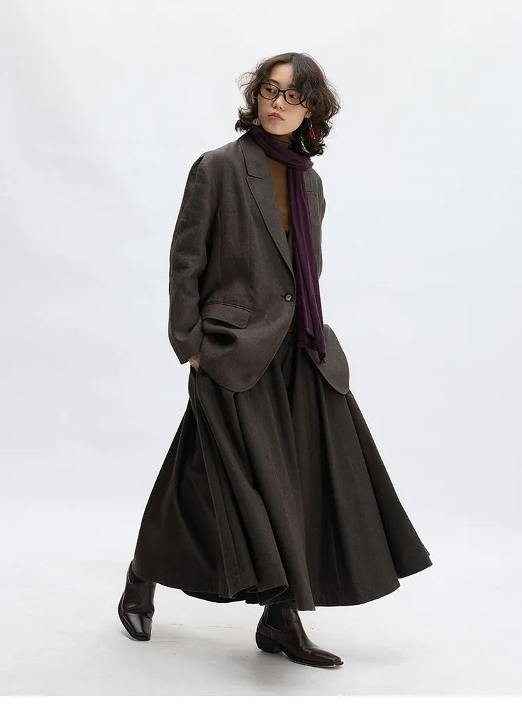 Simple and Understated~ One-Button Women's Blazer, Thin Spring/Summer Suit, New Casual Commuter Jacket, Loose Fit