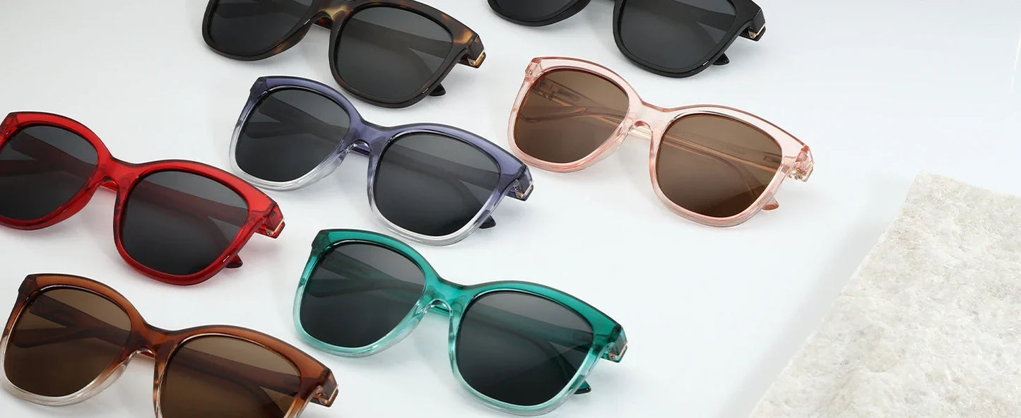 2026 Fashion Butterfly Polarized Sunglasses Women UV400 Protection Shade Ladies Oversize Square Sun Glasses ZS2227