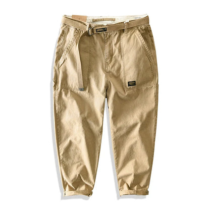 Trendy Versatile Workwear Pants Men American Retro Trousers Fashion Cargo Pants Man Straight Casual Baggy Pants