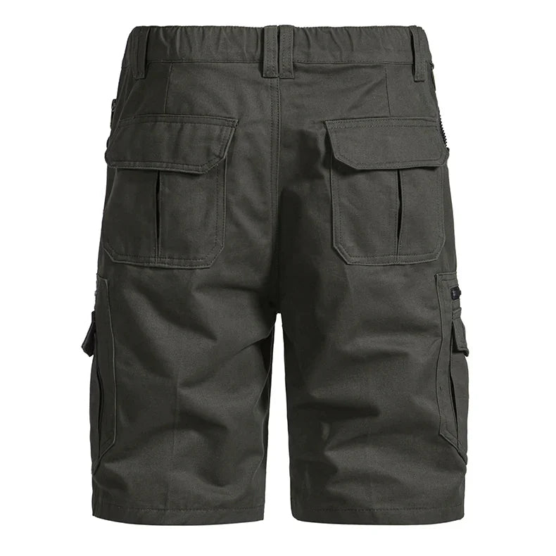 Men's Large Size Loose Casual Shorts Fashion Trendy Versatile Cotton Shorts Elastic Waist Summer Work Shorts