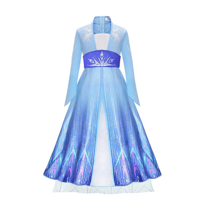 Children Costume Girl Dress Halloween Princess Cosplay Party Rapunzal Anna Elsa Birthday Clothes