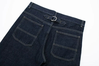 Women's High-Waisted Jeans Slim Trailing Trousers Rolled Leg Denim Pant Fashion Lady High Street Casual Wide-Leg Jeans