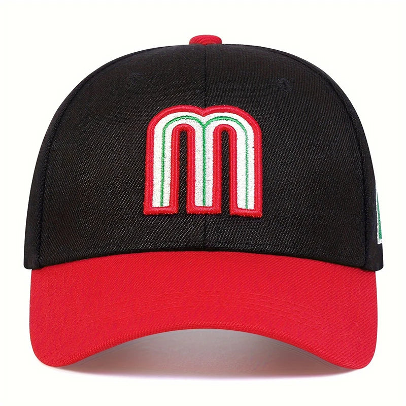 Unisex M Letter Embroidery Baseball Caps Spring Autumn Outdoor Adjustable Casual Hats Sunscreen Hat