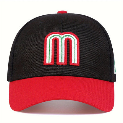 Unisex M Letter Embroidery Baseball Caps Spring Autumn Outdoor Adjustable Casual Hats Sunscreen Hat