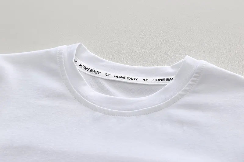 New Baby Summer Clothing Toddler Children Boy Short Sleeve Causal Letter T-shirt Pants Fashion Infant Clothes 2pcs/Set Tracksuit
