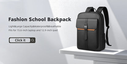Heroic Knight Thin Male Work Backpack Multifunctional Fashion 15.6 In Laptop Backpack Casual Waterproof Business Travel Daypack