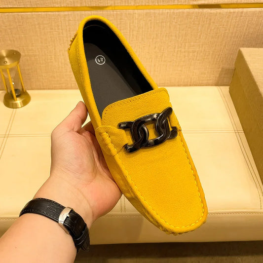 Loafers Men Big Size 48 Soft Driving Moccasins High Quality Flats Suede Leather Shoes Men Slip-on Luxury Loafers for Men