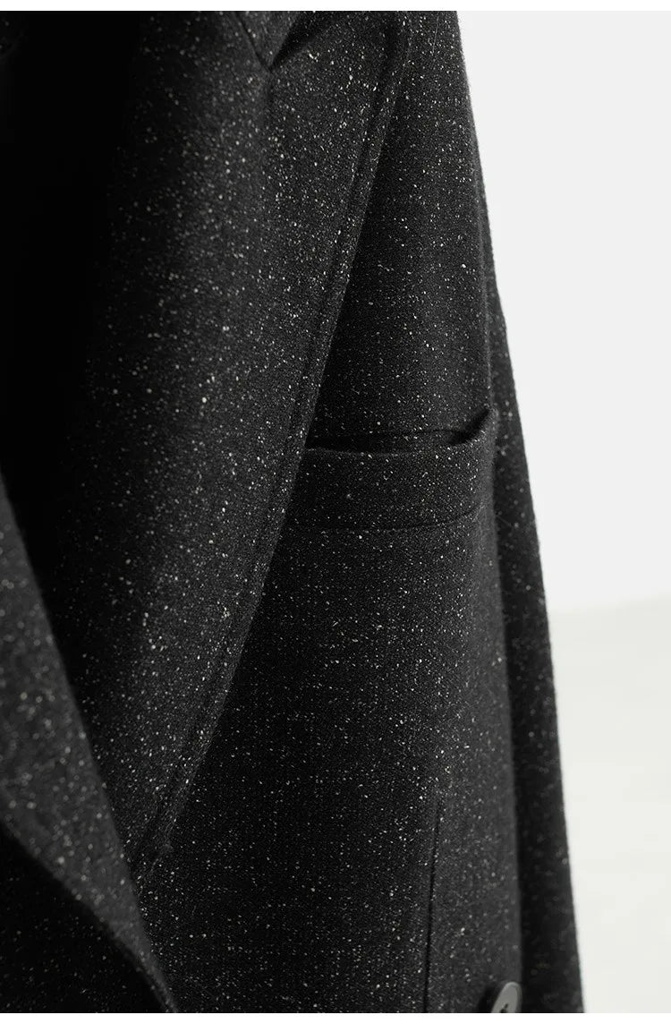 Tweed Fabric! Women's New 2025 Woolen Tweed Blazer, Long-Sleeved Slim-Fit Suit