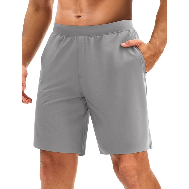 Men's UPF 50+ Athletic Running Shorts 8 inches Quick Dry Lightweight Workout Gym Sports Hiking Shorts with 3 Pockets