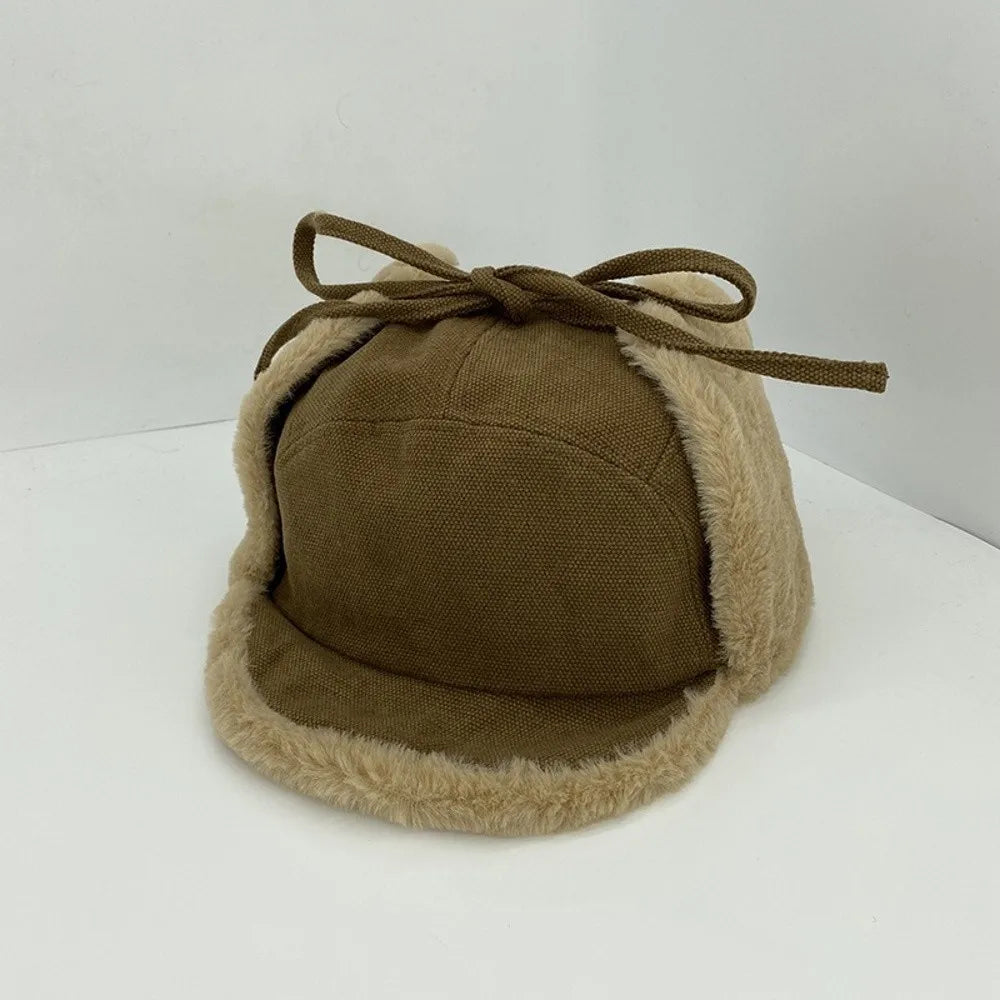 Trendy Faux Fur Winter Hat Thick Warm Faux Fur Hat Lamb Wool Bomber Hat Winter Season for Men and Women