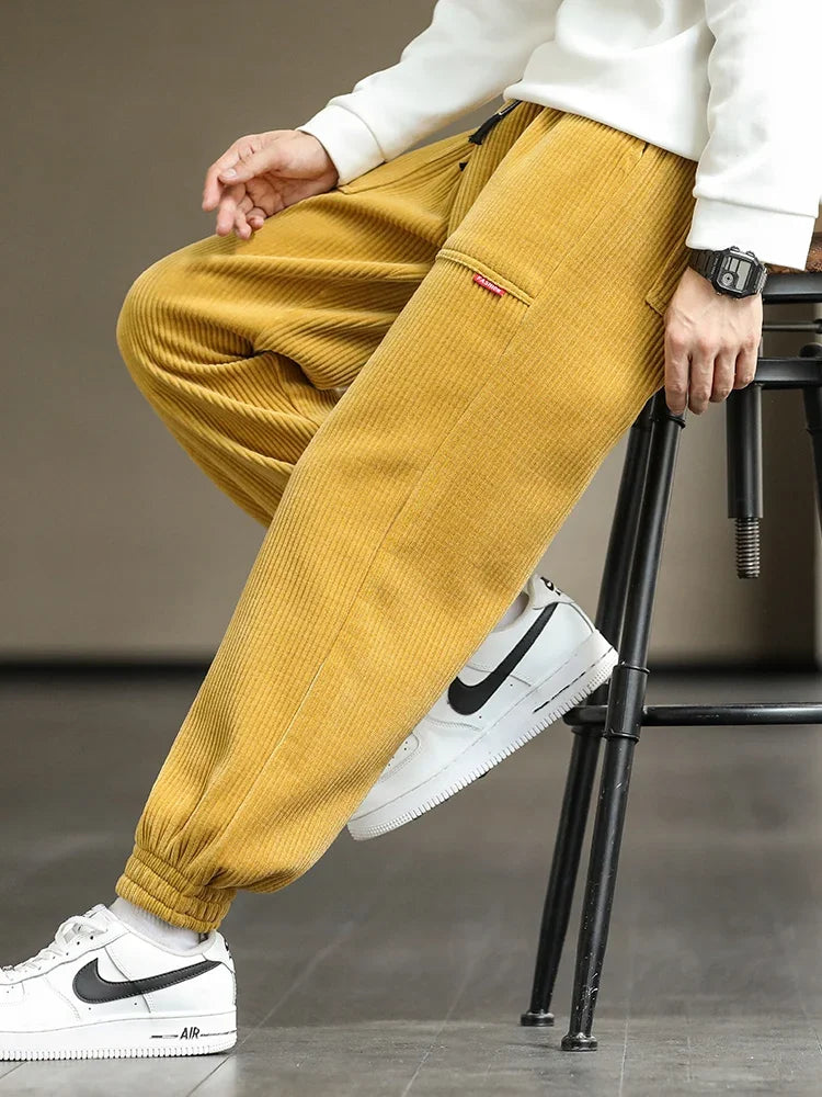 Pants Men Loose Fit Baggy Sweatpants Casual Fashion Streetwear Trend Autumn Winter Harem Joggers Trouser Male Plus SIze