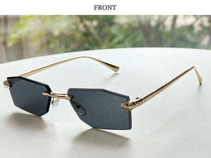 2026 Rimless Sunglasses Women Vintage Luxury Fashion Glasses Shades Dropshipping Luxe Lentes De Sol Mujer Lunette Soleil Femme