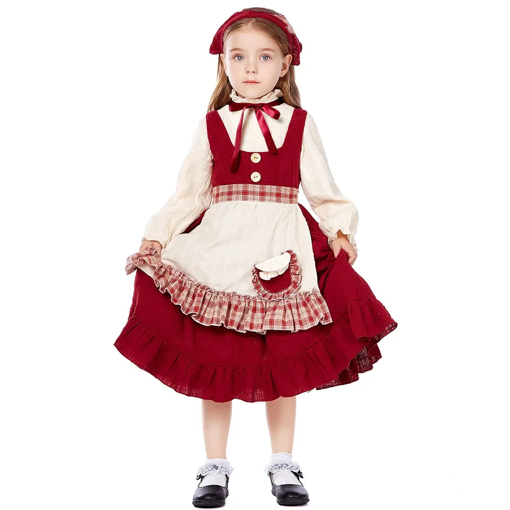 Children Selling Matches Little Girls Cosplay Costumes Stage Plays Rural Farms Maids Commoners Poor People's Halloween clothes