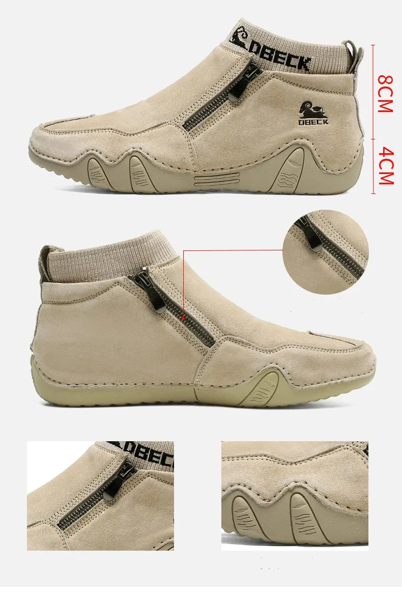 DBECK Men Sneakers Casual Shoes Male High Top Sneakers Winter Warm Designer Fashion Loafers Lace Up Shoes Men Ankle Boots