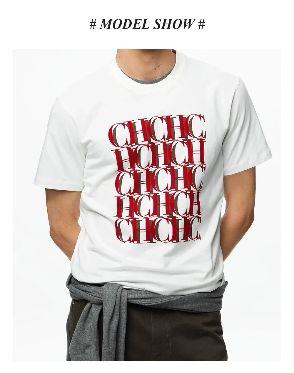 Men's Short Sleeves Pure Cotton Round Neck Letter Design Men's Short Sleeves New Fashion Commuter Versatile Men's Classic Top
