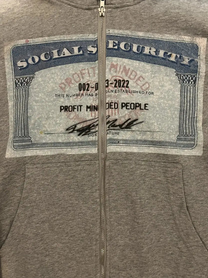 Gray Y2K Harajuku Dollar Print Hoodie Euro Street Style Best Seller Viral Harajuku Inspired Gray Cash Graffiti Design Streetwear