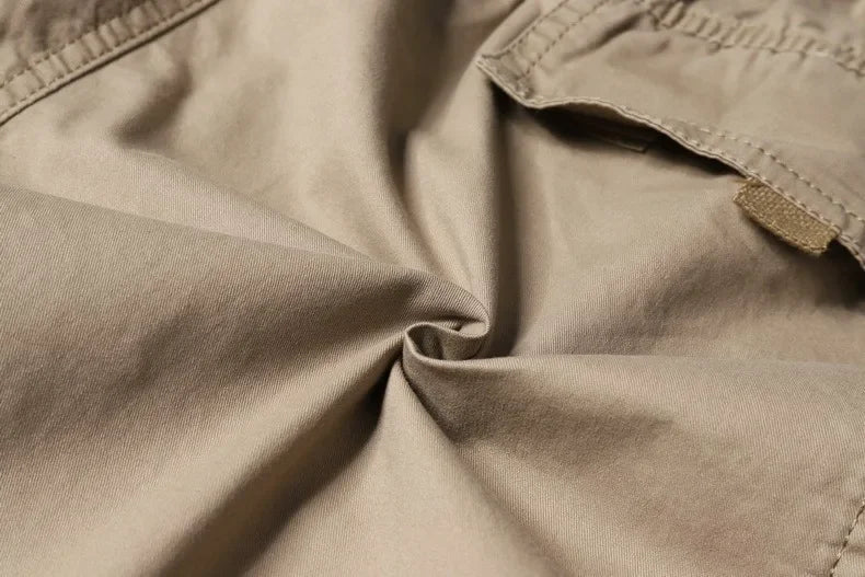 Casual Pants Men's Cargo Trousers Straight Leg Work Pants Men Cotton Casual Loose Spring Summer Wide Overalls Male Multi Pockets