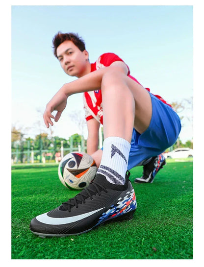 New Men Football Boots Unisex Non-Slip Outdoor Match Adult Comfortable Cleats Ultralight Soccer Shoes Sport Grass High-quality