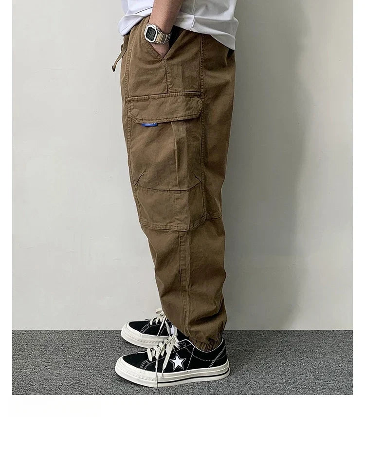 High Quality Cotton Cargo Pants For Men Japanese Streetwear Plus Size Tactical Pants Harajuku Casual Joggers Fashion Trousers