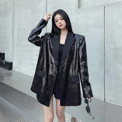Fashion High-Quality Blazer Jacket Women 2026 New Autumn Long SleeveTemperament Casual  All-Match Ladies Suit Outerwear Tops