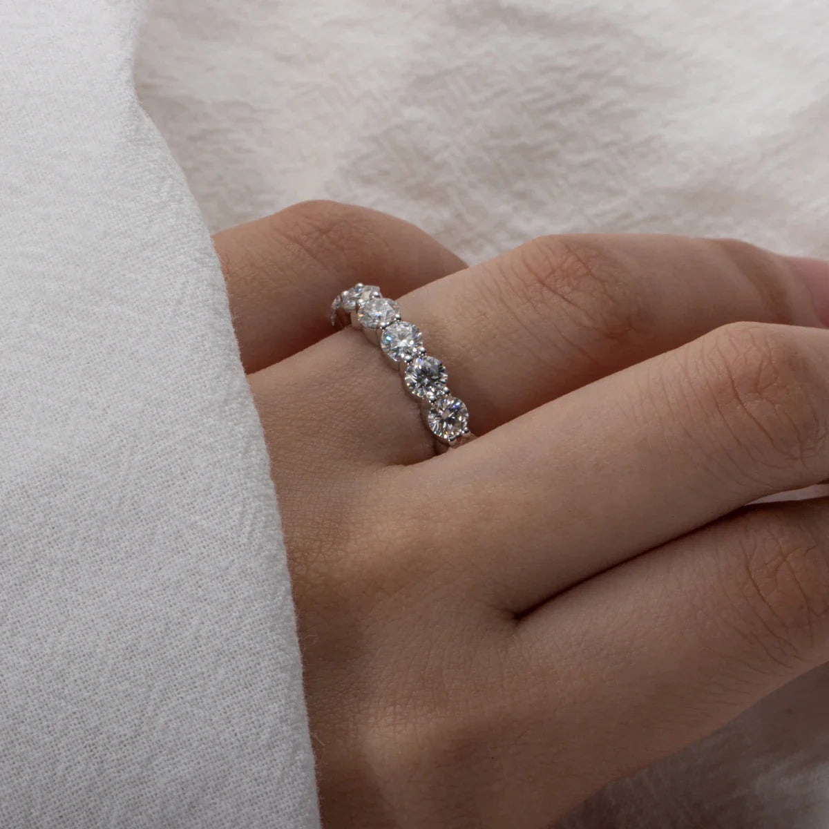 3ct D Color Moissanite Wedding Bands Ring 18k Gold Plated 925 Sterling Silver Infinity Bridal Rings Set for Women