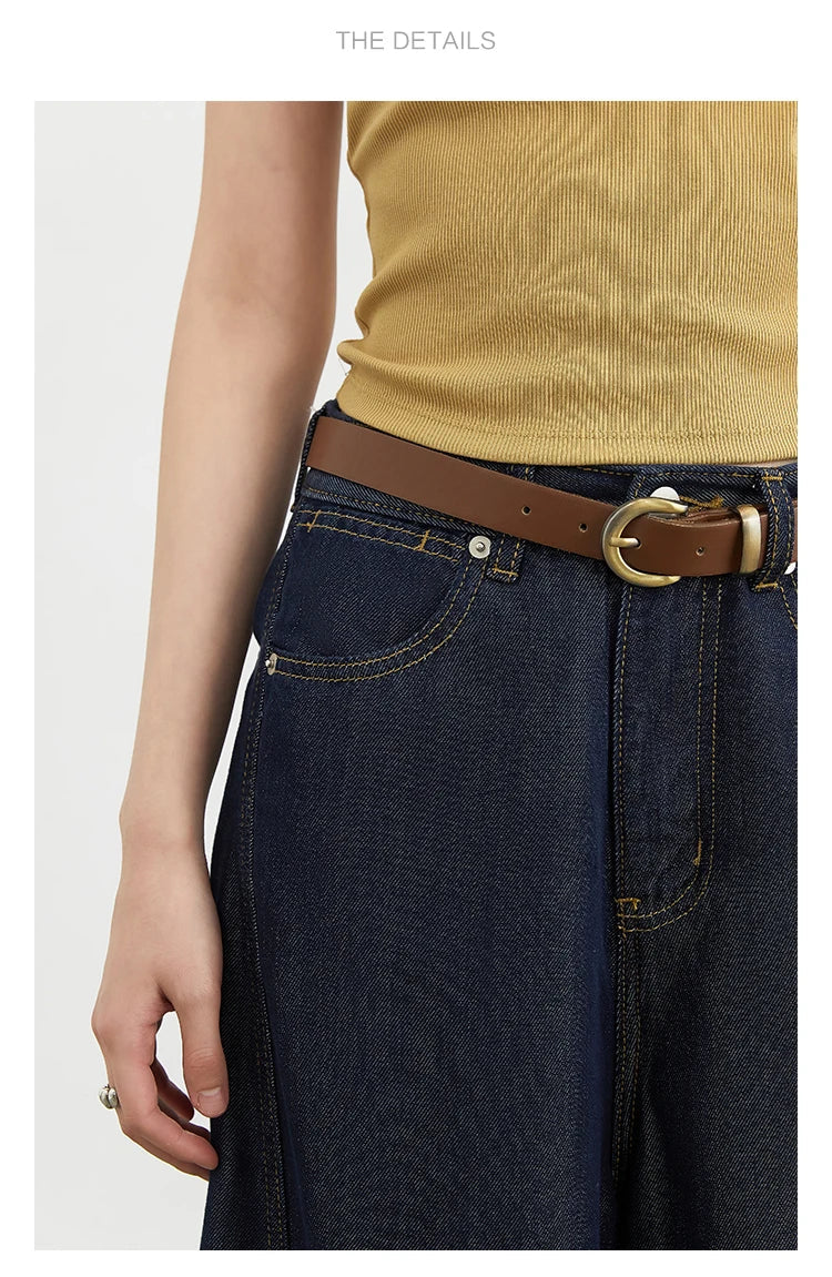 Women's Jeans Loose Casual New High Waist Split Female Wide Leg Denim Pants  Spring Autumn 2025