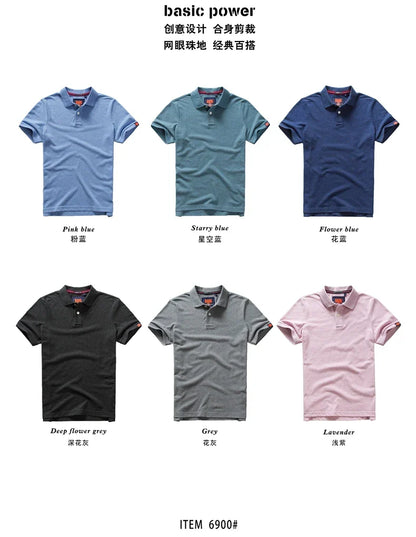 Summer Mens Polo shirts Cotton Shirts Short Sleeve Letter Embroidered Emblem Simple Shirt for Male Size M-3XL BP6900