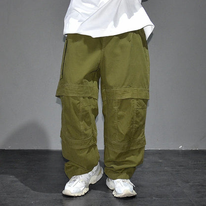 High Quality Army Green Cargo Pants Men American Vintage Hip Hop Plus Size Skateboard Pants Harajuku Casual Cotton Trousers Male