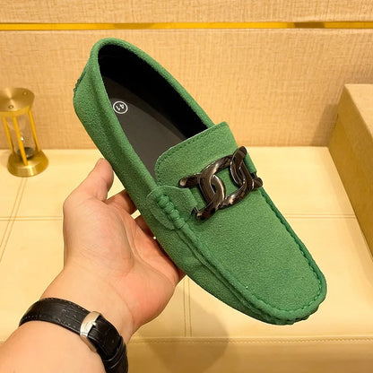 Loafers Men Big Size 48 Soft Driving Moccasins High Quality Flats Suede Leather Shoes Men Slip-on Luxury Loafers for Men