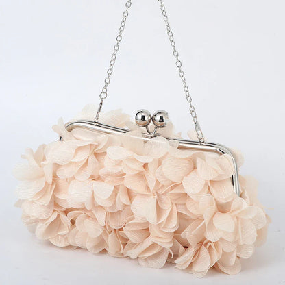 Flower Dinner Purse Designer Floral Chain Crossbody Bride Handbag Clutches Woman Petal Evening Party Clutch Wedding Dress Bag