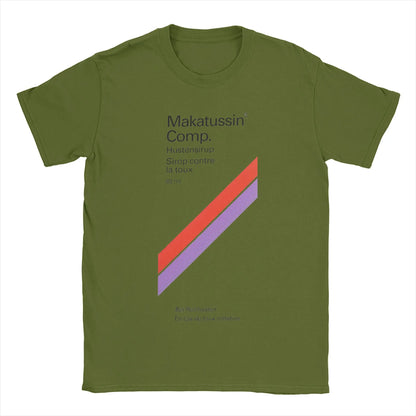 Men T-Shirts Makatussin Comp 80ml Label Vintage Cotton Tee Shirt Short Sleeve Funny T Shirts Crewneck Clothes Summer