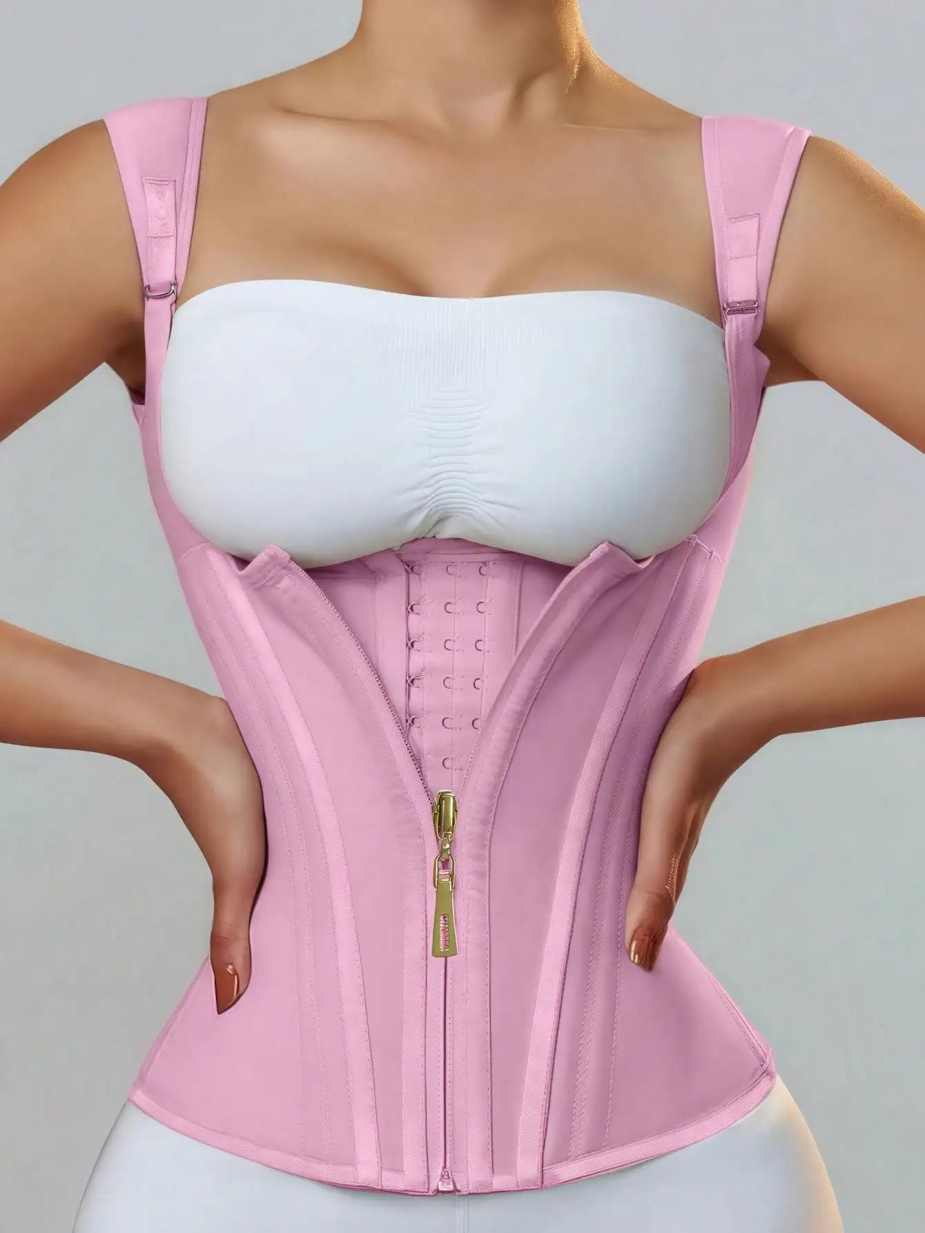 Women Latex Waist Trainer Corset Tummy Control Body Shaper Shapewear Colombianas fajas Slimming Girdle Zipper Flat Belly Belt