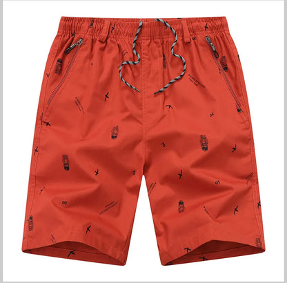 Men Light Weight Beach Shorts Summer Casual Sweat Shorts Baggy Sports Wide Leg Print Gym Running Shorts